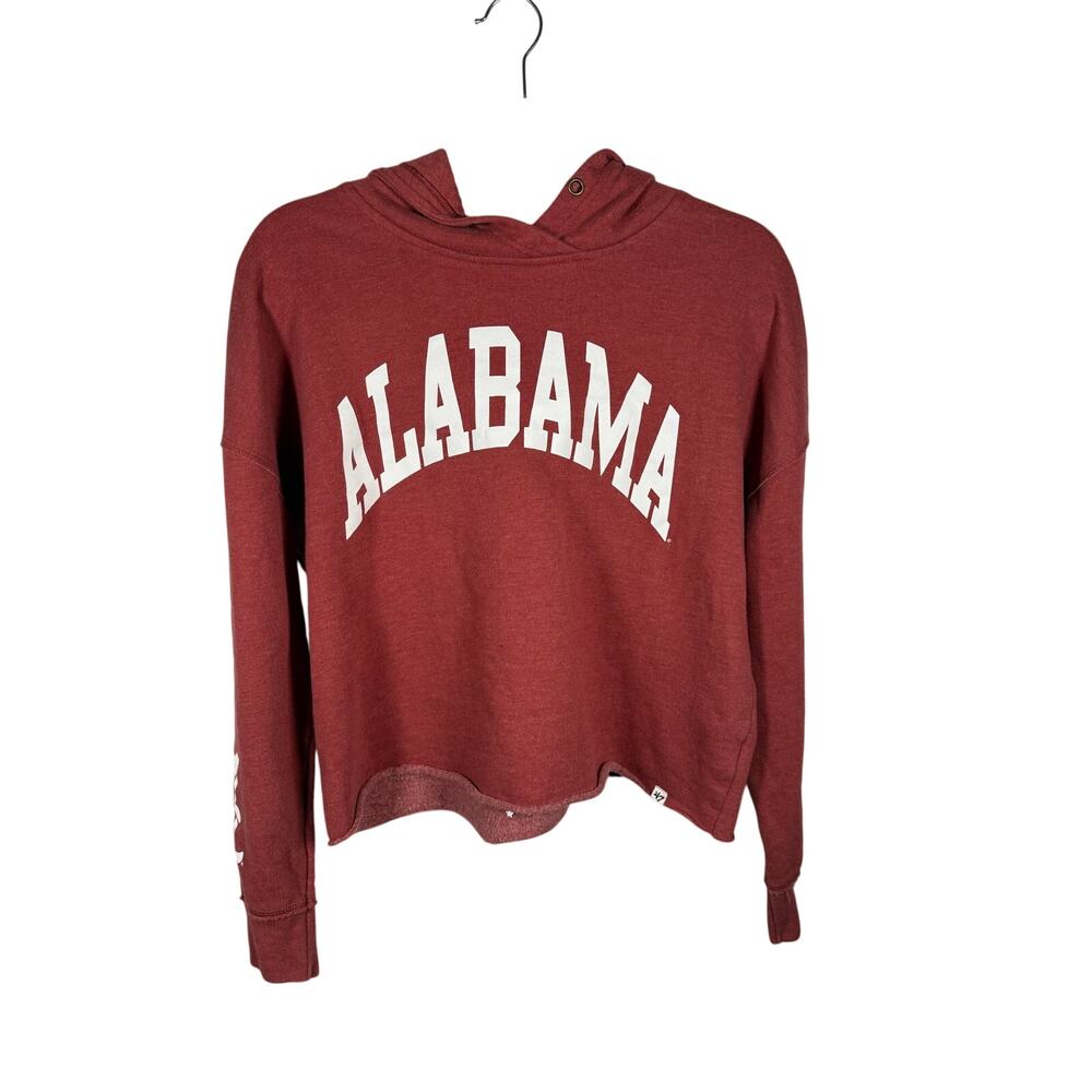 '47 ALABAMA Hoodie Sweatshirt Women's Small Crop Spellout Rolltide